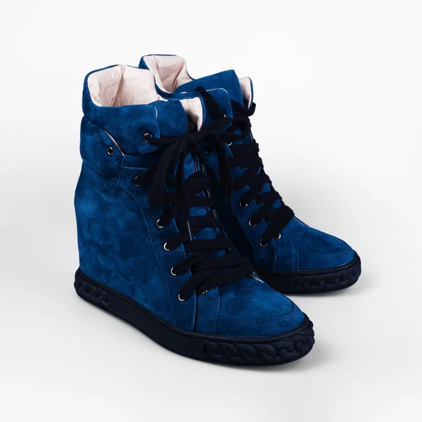 Bottes d'hiver bleu — Photo