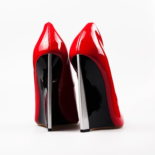 Chaussures rouges pour femmes. vue arrière — Photo