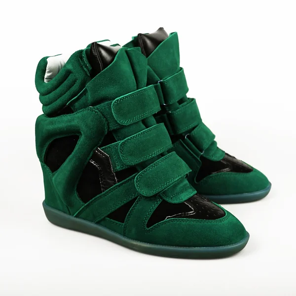 Trendi zöld cipők — Stock Fotó