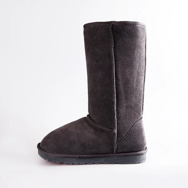 Botas de inverno feminino sobre branco — Fotografia de Stock