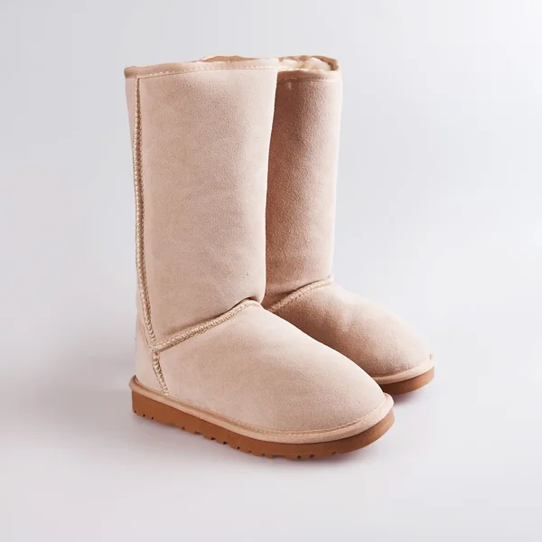 Botas ugg bege — Fotografia de Stock