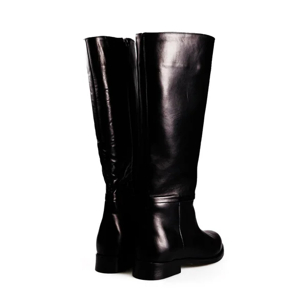 Moda botas de inverno preto — Fotografia de Stock