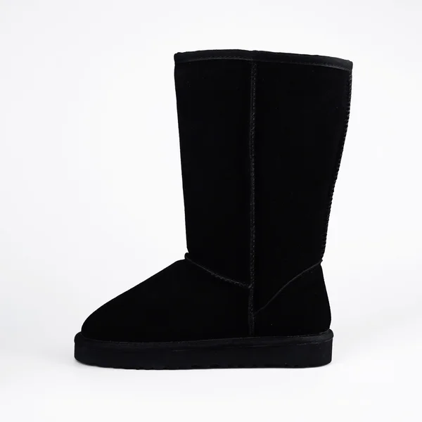 Moda botas de inverno preto — Fotografia de Stock