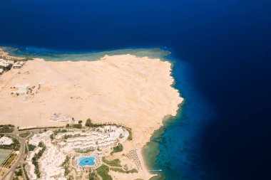 Uçak manzaralı Sinai Yarımadası