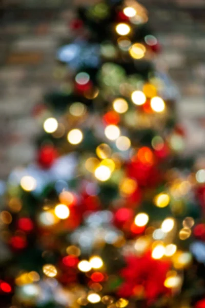 Beautiful boke glowing Christmas tree — Stock Photo, Image