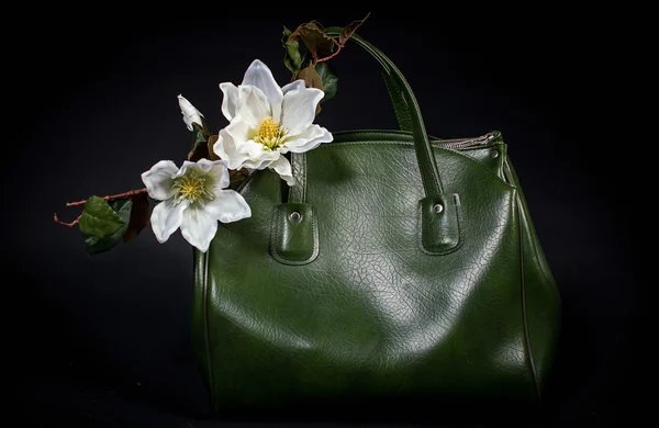 Stylová dámská kožená taška — Stock fotografie