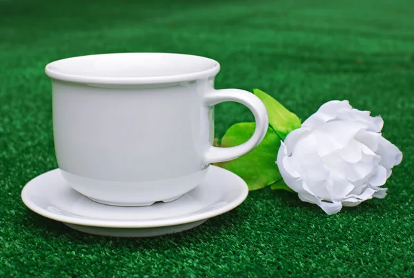 White cup of tea — Stock Photo, Image