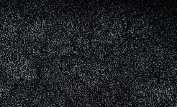 Primo piano della texture in pelle nera senza cuciture — Foto Stock