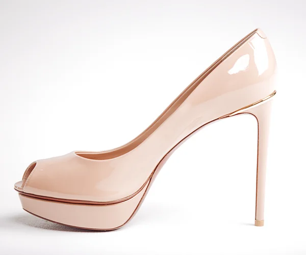 Donna scarpa beige — Foto Stock