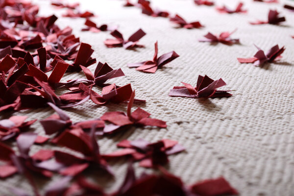 Knitted carpet close-up