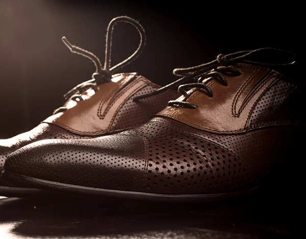 男式棕色的鞋子 — 图库照片