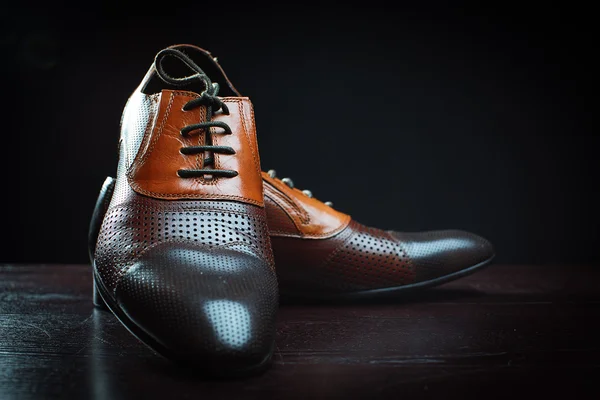 Fashionable leather shoes for men — Stock Photo, Image