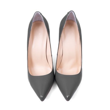  Beyaz arka planda kadın ayakkabıları