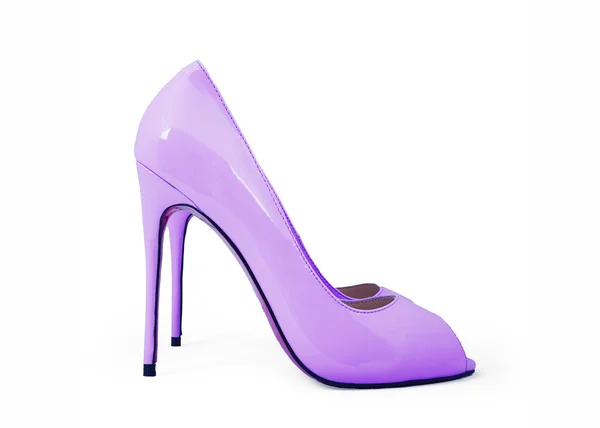 Фиолетовые туфли на высоких каблуках — стоковое фото