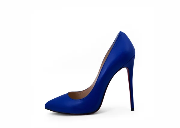Kék cipő elszigetelt fehér háttér — Stock Fotó