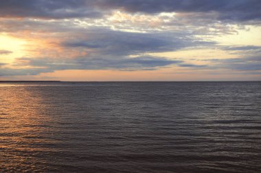 Panoramic sunset on the river