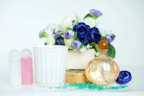 Perfume e cosméticos feitos à mão — Fotografia de Stock