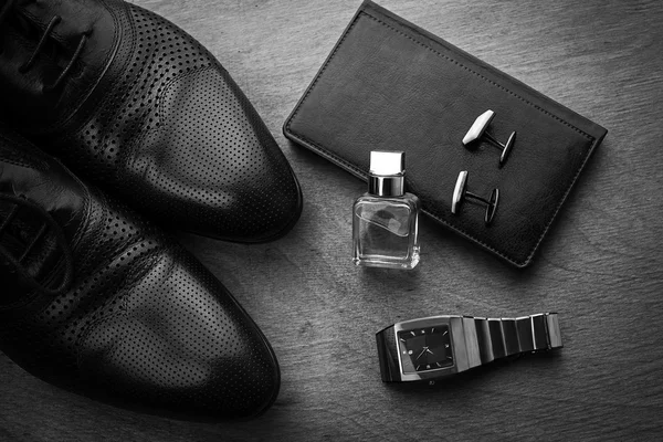 Men fashion. Men accessories, Still life. Business look. — Stock Photo, Image