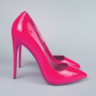 Yüksek topuk pembe stiletto Ayakkabı