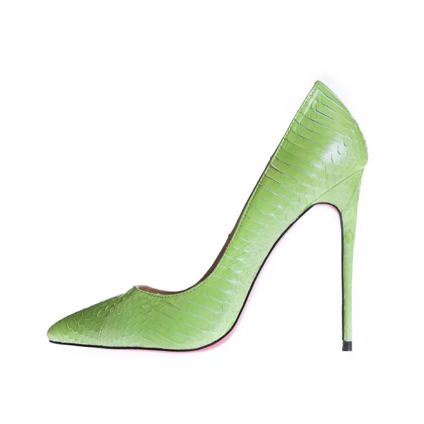 Yeşil kadın ayakkabı — Stok fotoğraf