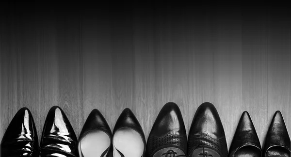 Mužské a ženské boty — Stock fotografie