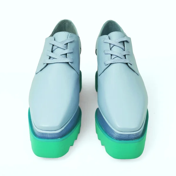 Sepatu bot wanita biru — Stok Foto