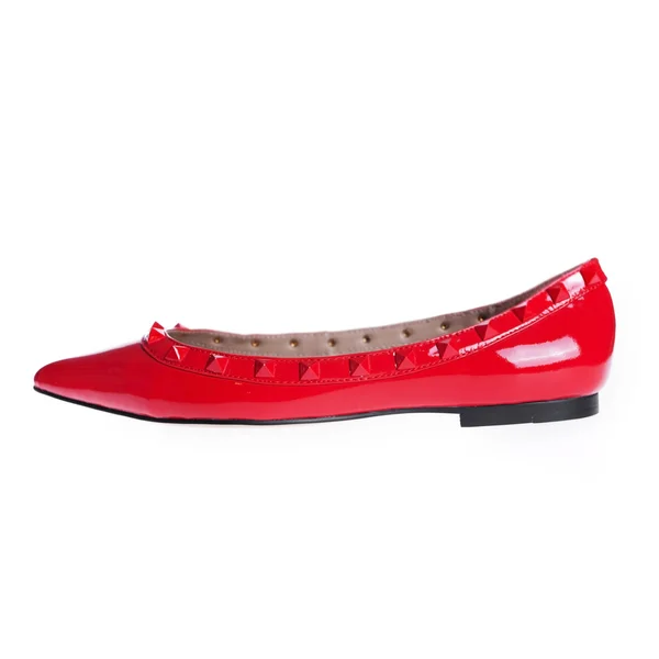 Damen rote Lackschuhe — Stockfoto