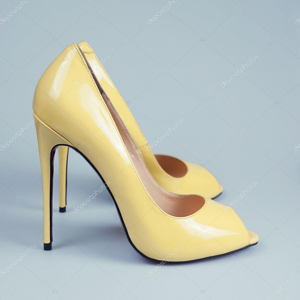 yellow bottom heels