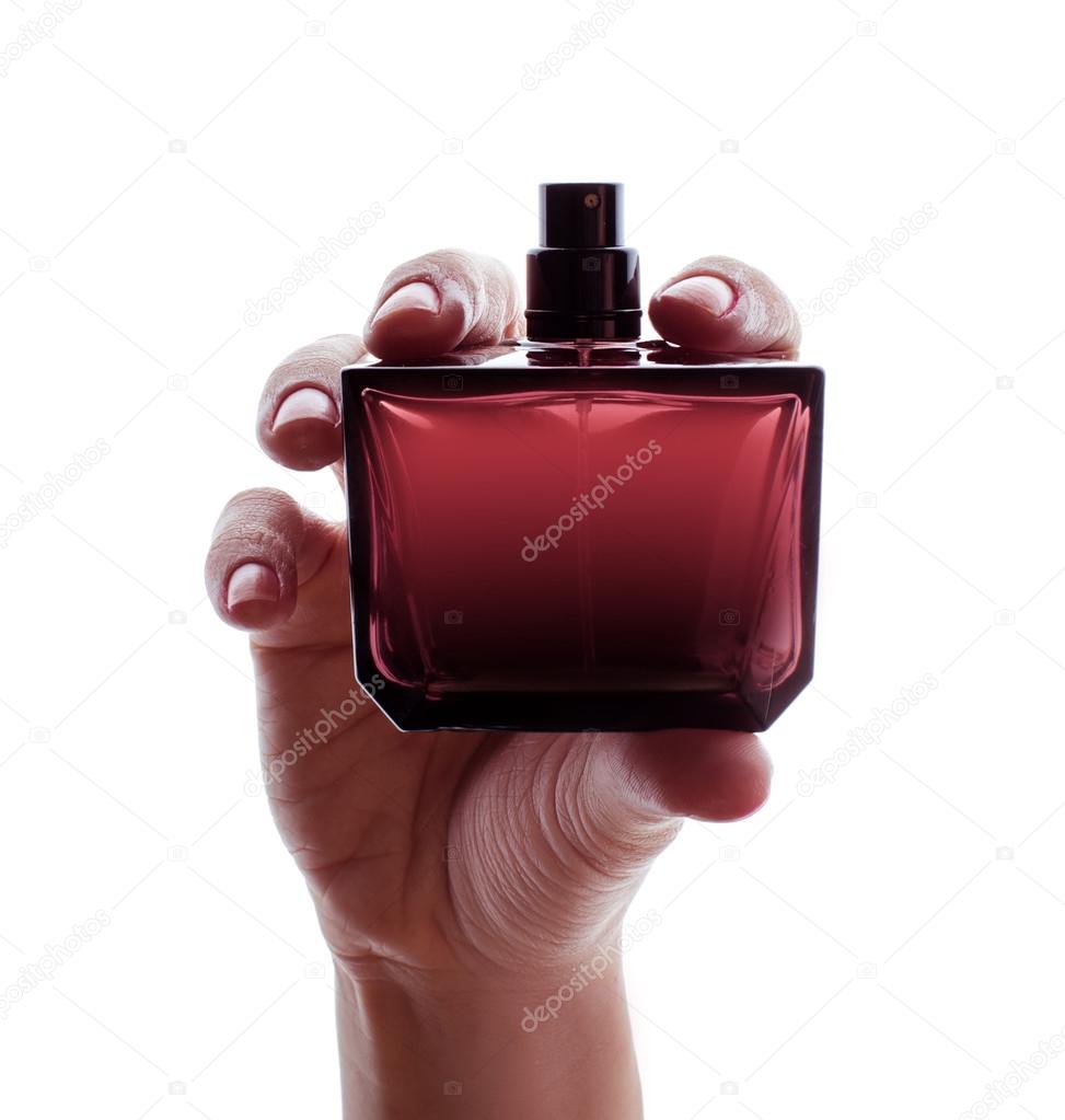 Perfume in a female hand