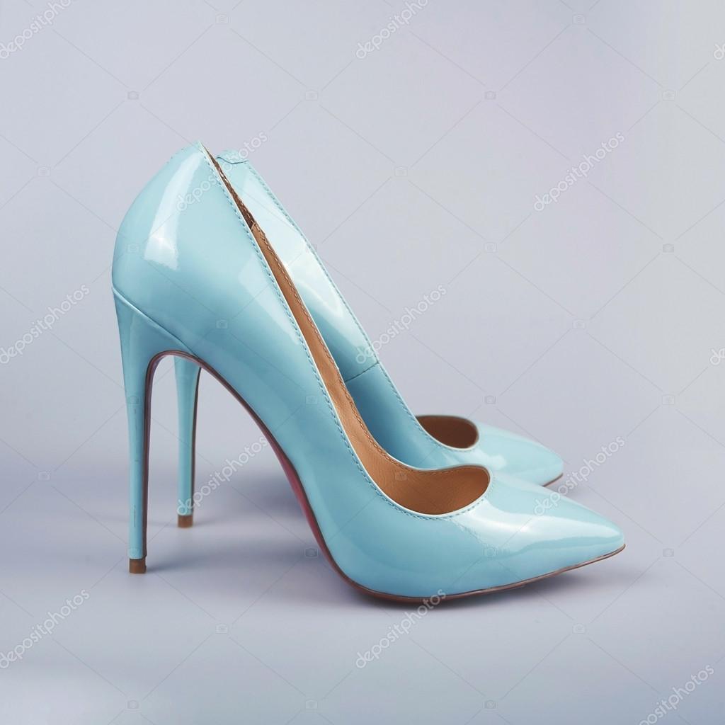 Sky Blue High Heels Pump Shoes Stock Photo - Download Image Now - Blue, Cut  Out, Elegance - iStock