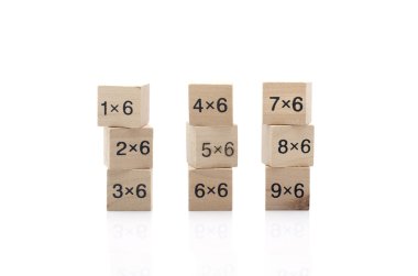 Beyaz arka plan üzerinde izole matematiksel formül küp