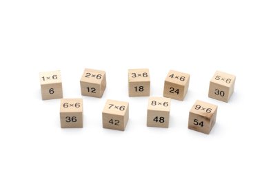 Beyaz arka plan üzerinde izole matematiksel formül küp