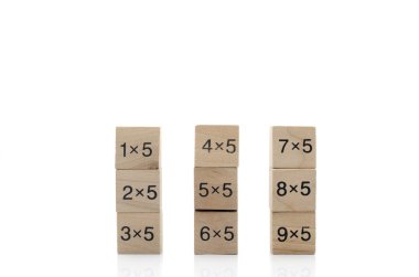 Beyaz arka plan üzerinde izole matematiksel formül küp