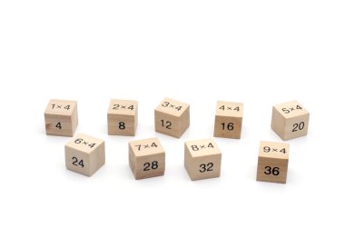 Beyaz arka plan üzerinde izole matematiksel formül küp