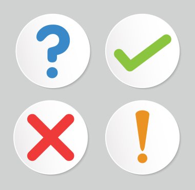 Dört basit web düğme kümesi