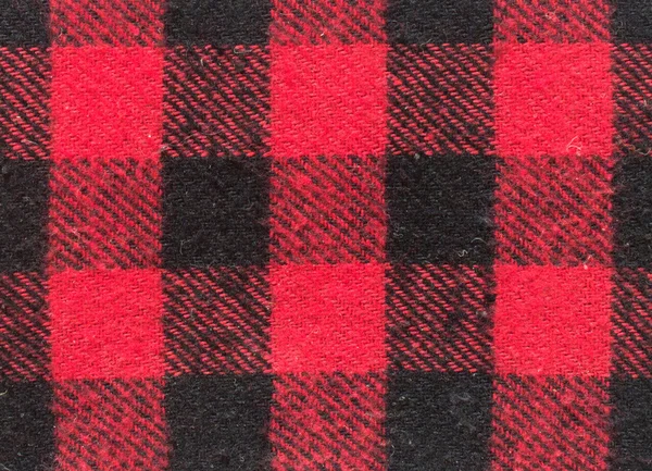 Czerwony i czarny wełny plaid drukowania w tle — Zdjęcie stockowe