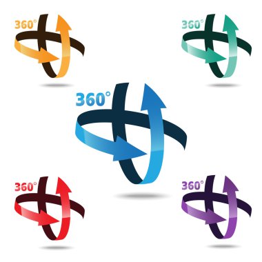 Açı 360 derece işareti simgesi