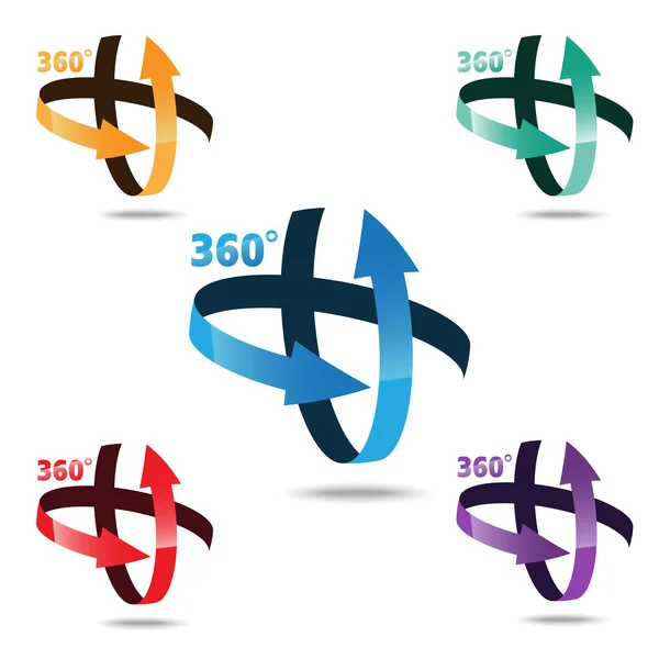 Açı 360 derece işareti simgesi