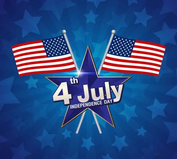 Vector Illustration of an 4 july Independence day — Stock Vector