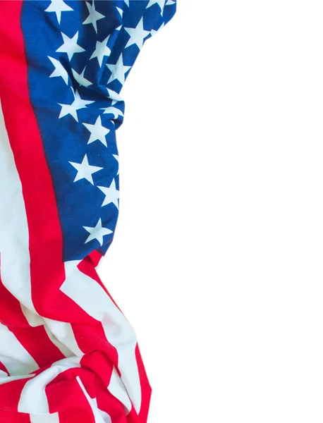 Amerikaanse vlag grens geïsoleerd — Stockfoto