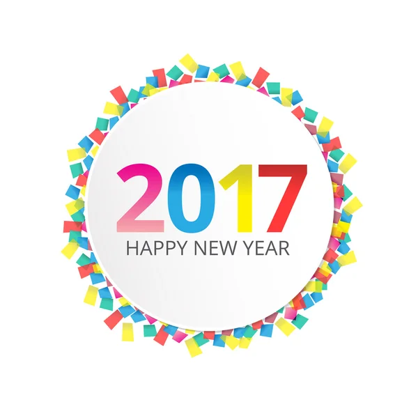 Feliz Año Nuevo 2017 etiqueta — Vector de stock