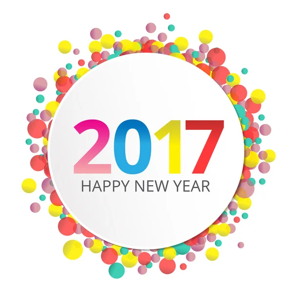 Feliz Año Nuevo 2017 etiqueta — Vector de stock