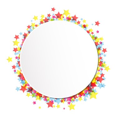 yıldız konfeti etikette 