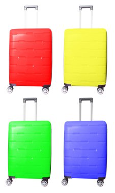 Seyyar izole renkli plastik çanta 