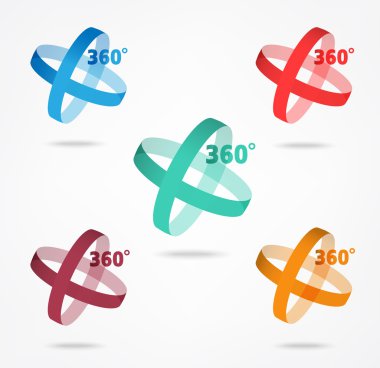 Açı 360 derece işareti simgesi