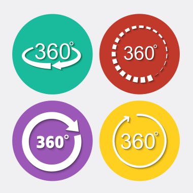 Açı 360 derece işareti simgesi