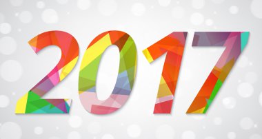 Poligonal arka plan metin ve 2017