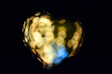 Soyut dairesel kalp şekli bokeh