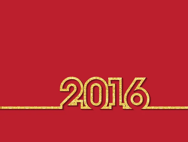 Vektor Gold Glitter Neujahr 2016 — Stockvektor