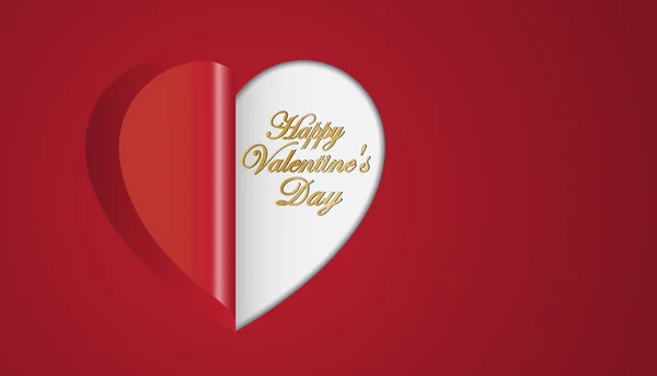Coeurs en papier rouge pliants — Image vectorielle